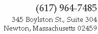 617-964-7485 Newton Massachusetts